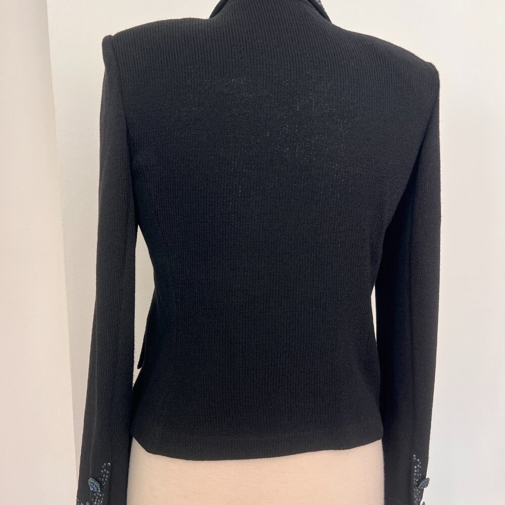 Vintage St. John Evening knit skirt suit set with embellished jacket size med 4 - Picture 7 of 11
